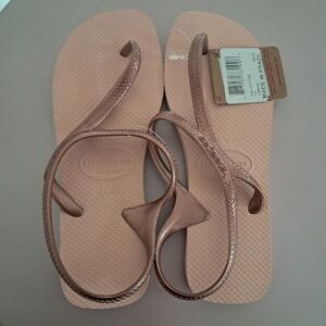 Havaianas Flip Flops Women 7/8 Pink Urban Flash Summer Comfy Classic NEW